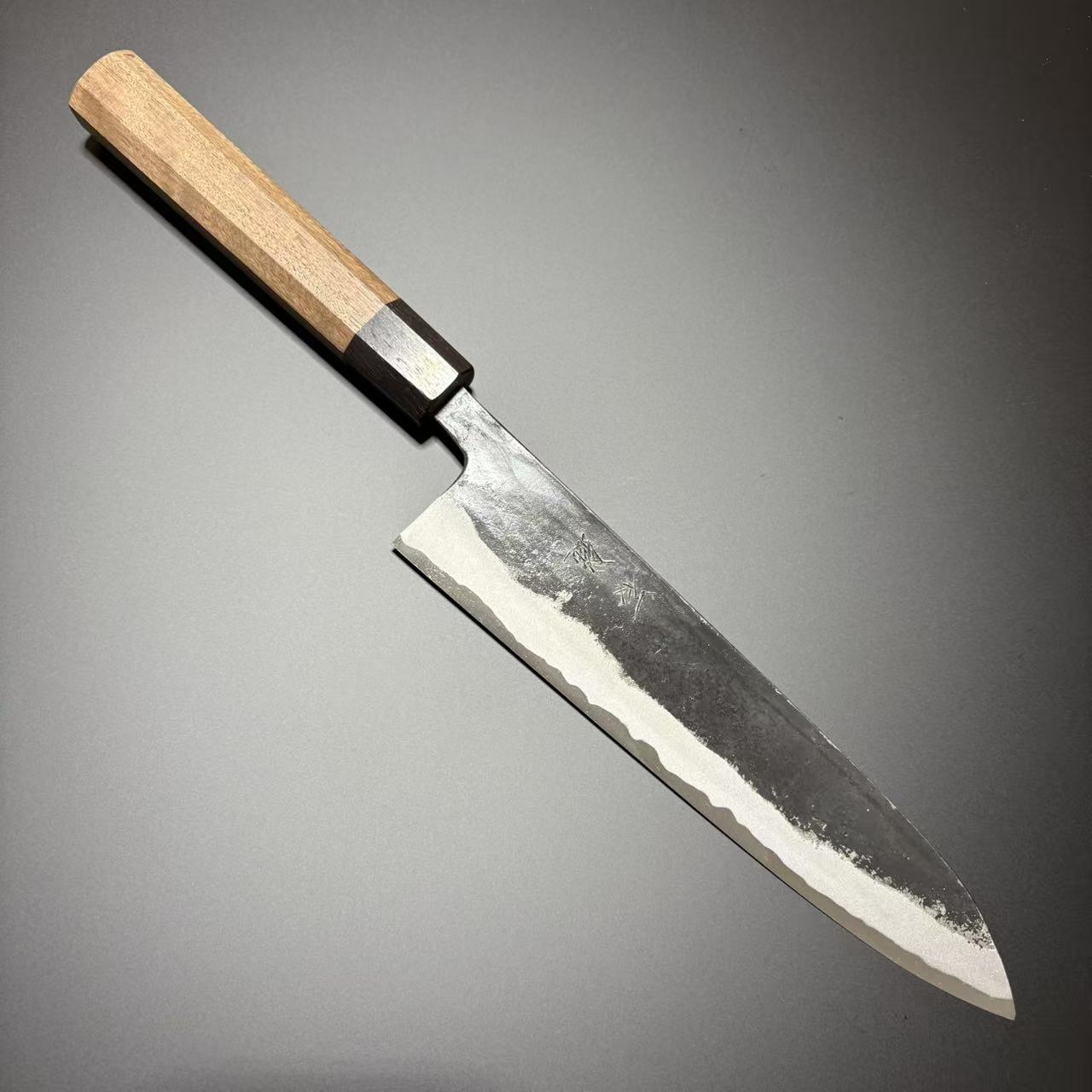 Gyuto Super-Blue Kurouchi Walnut 210mm