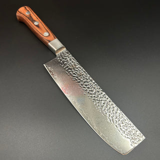 Nakiri VG10 Damascus 67-layer Tsuchime Western