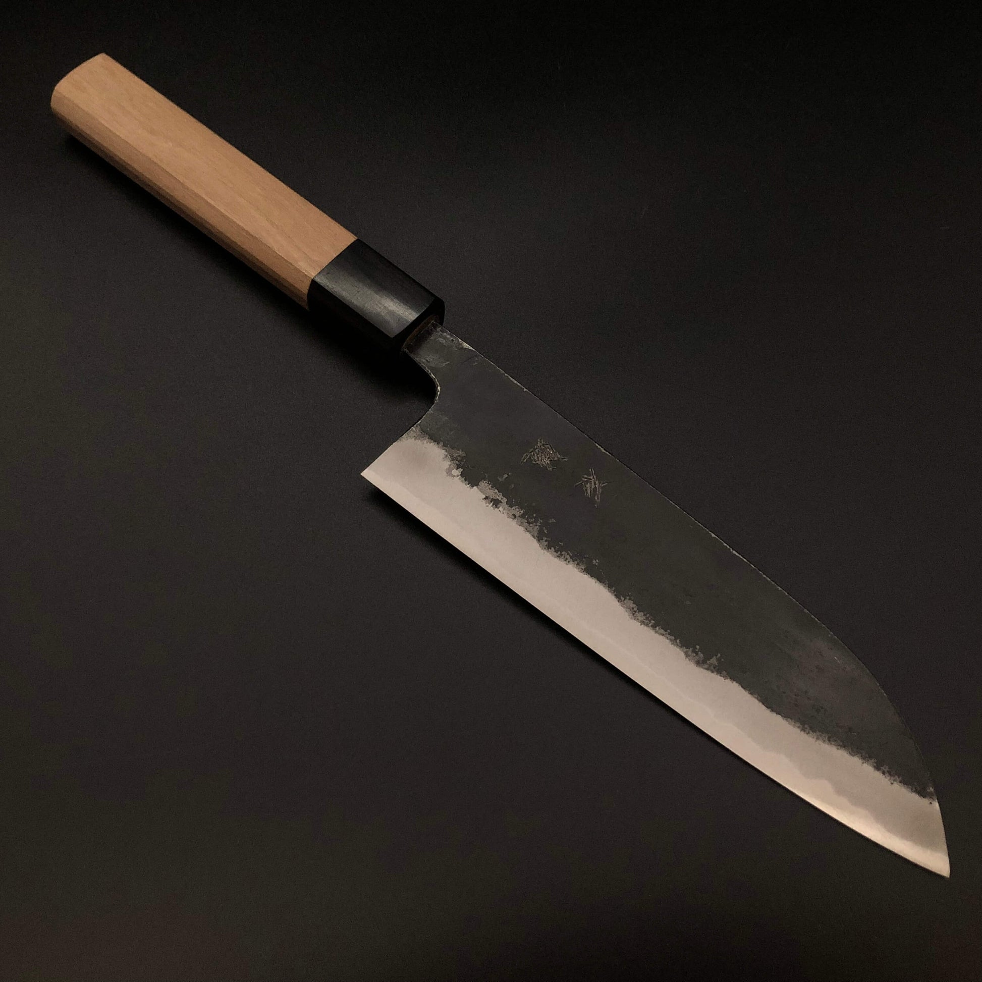 Carbon Santoku 165㎜ Octagonal angle walnut