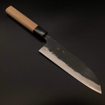 Carbon Santoku 165㎜ Octagonal angle walnut