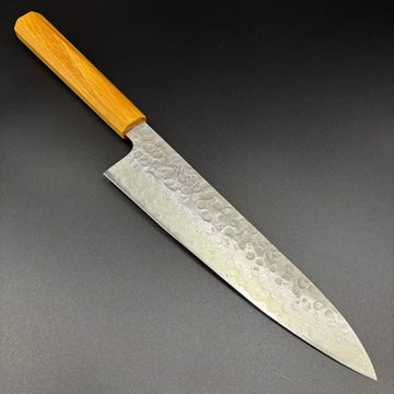 Gyuto AUS-10 Tsuchime Damascus 210mm 2-Handle-Type