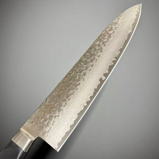 Gyuto AUS-8 Damascus Tsuchime Western 210mm