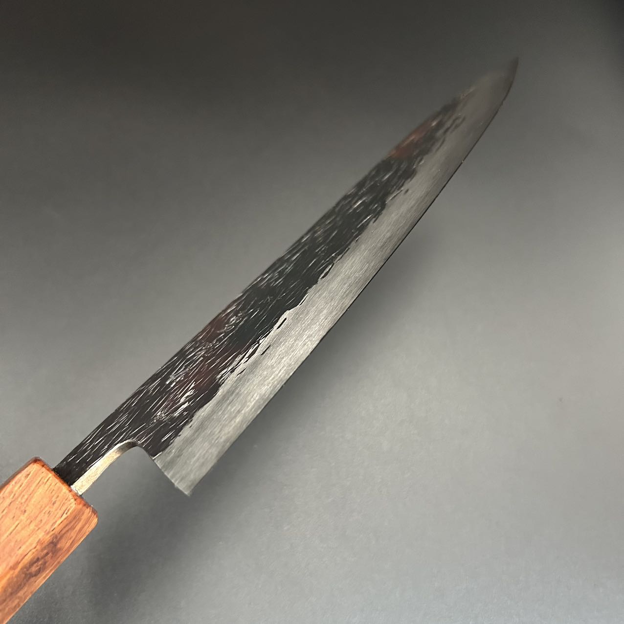 Gyuto Super-Blue Tsuchime Wood 180mm 2-Colors