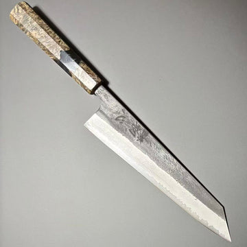Kiritsuke Gyuto Super-Blue Kurouchi Damascus Resin 240mm