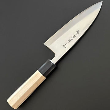 Left-Hand Deba Silver-3 Polished Walnut 150mm