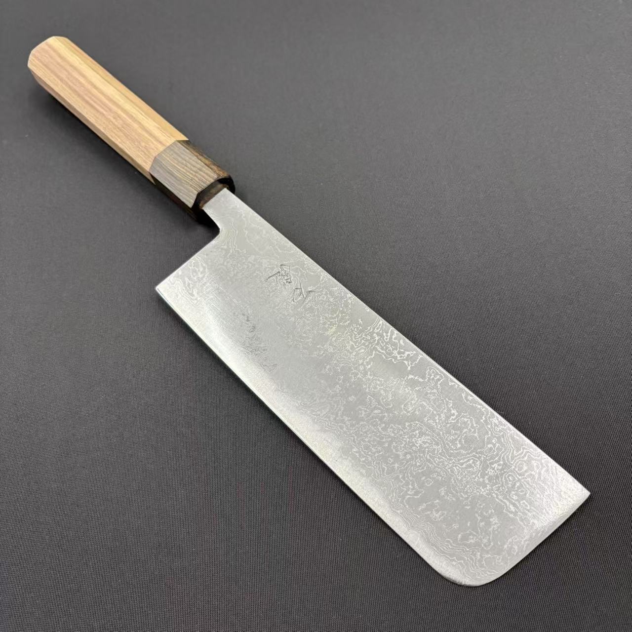 Nakiri Blue-2 Damascus Walnut 165mm