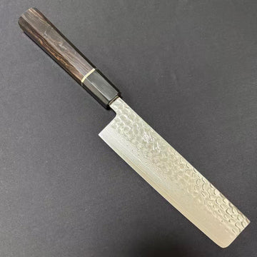 Nakiri VG10 Damascus Tsuchime Ebony 160mm