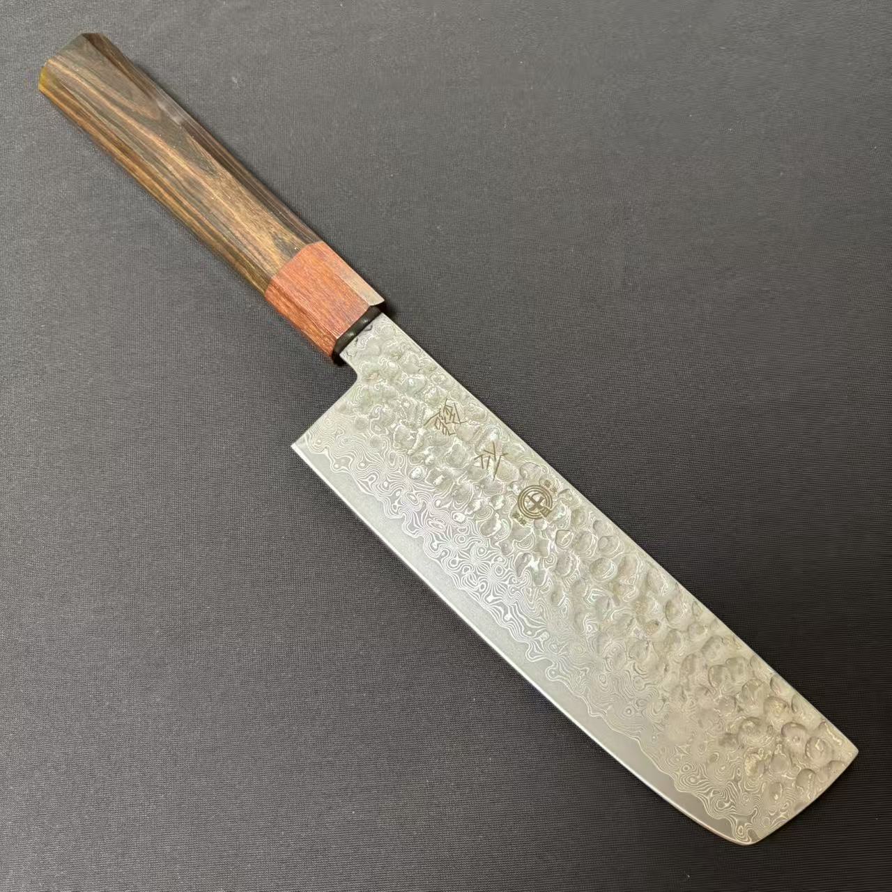 Nakiri VG10 Tsuchime Damascus  Ebony 165mm