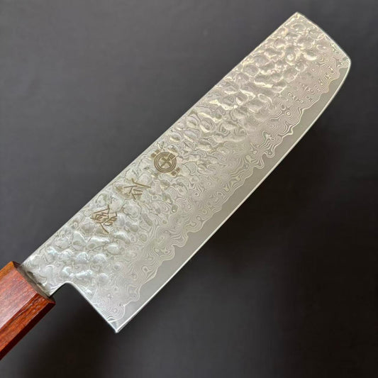 Nakiri VG10 Tsuchime Damascus  Ebony 165mm