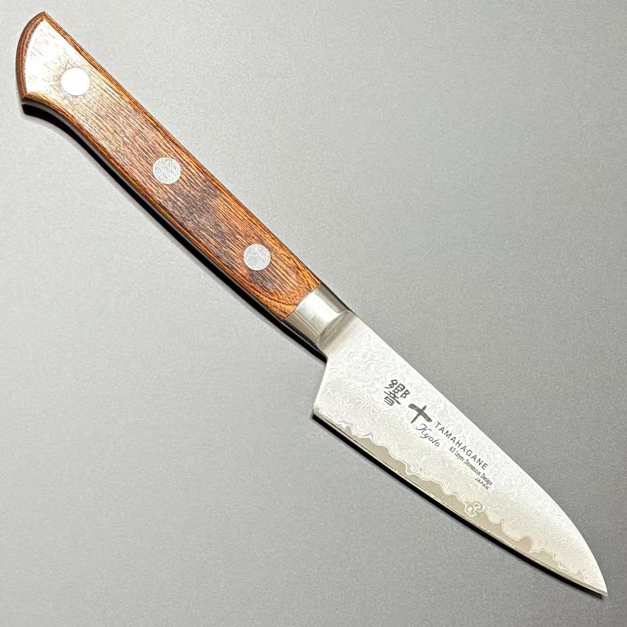 Paring knife Mo-V Damascus Western 90mm