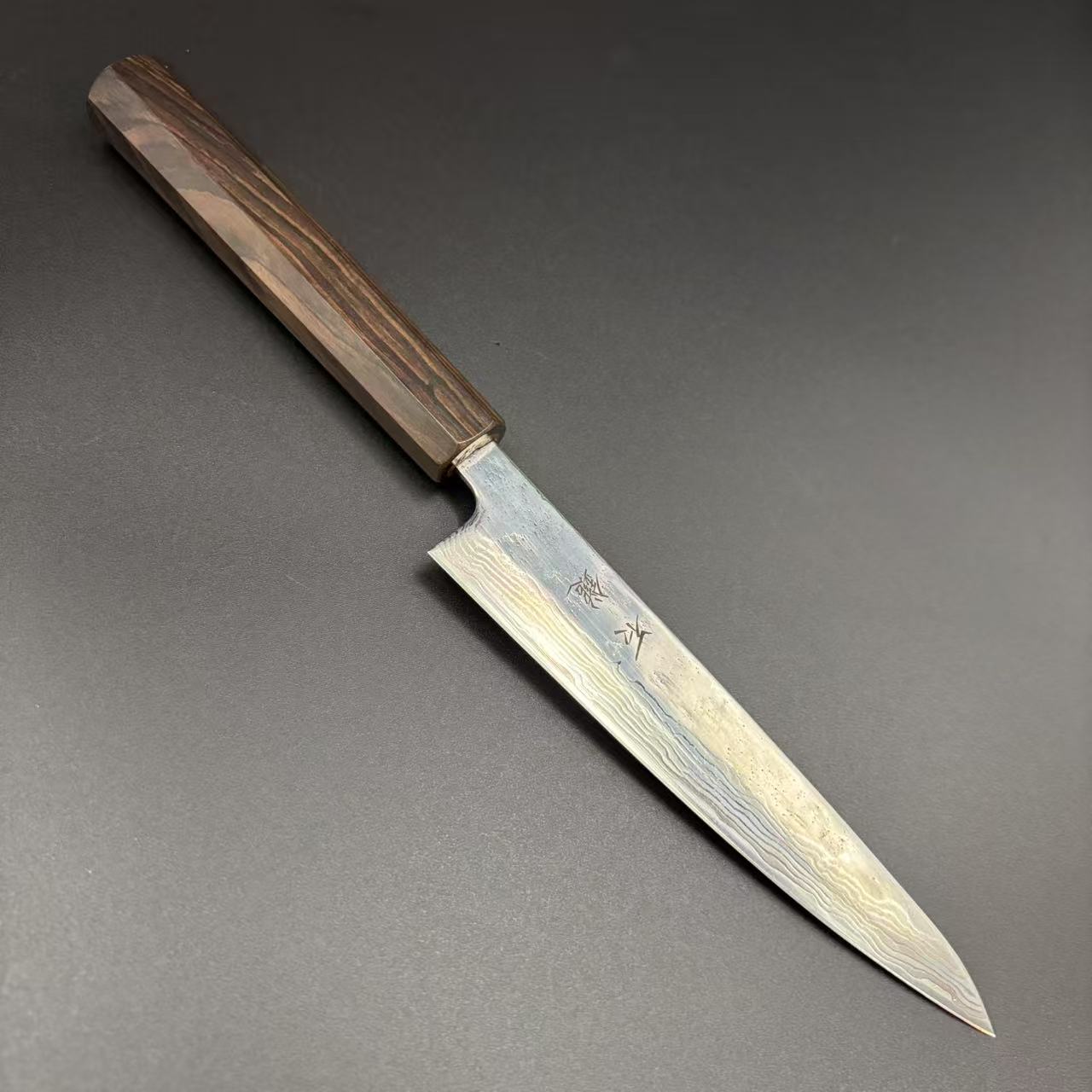 Petty 440C Damascus Tsuchime 135mm 2-Handle-Type