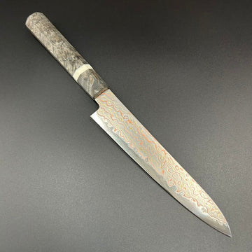 Petty Blue-2 Damascus Walnut-Resin 150mm 2-Handle-Type