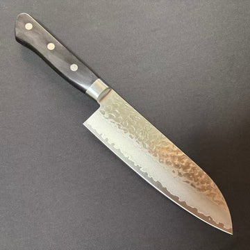 Santoku AUS-8 Tsuchime Damascus Western 165mm