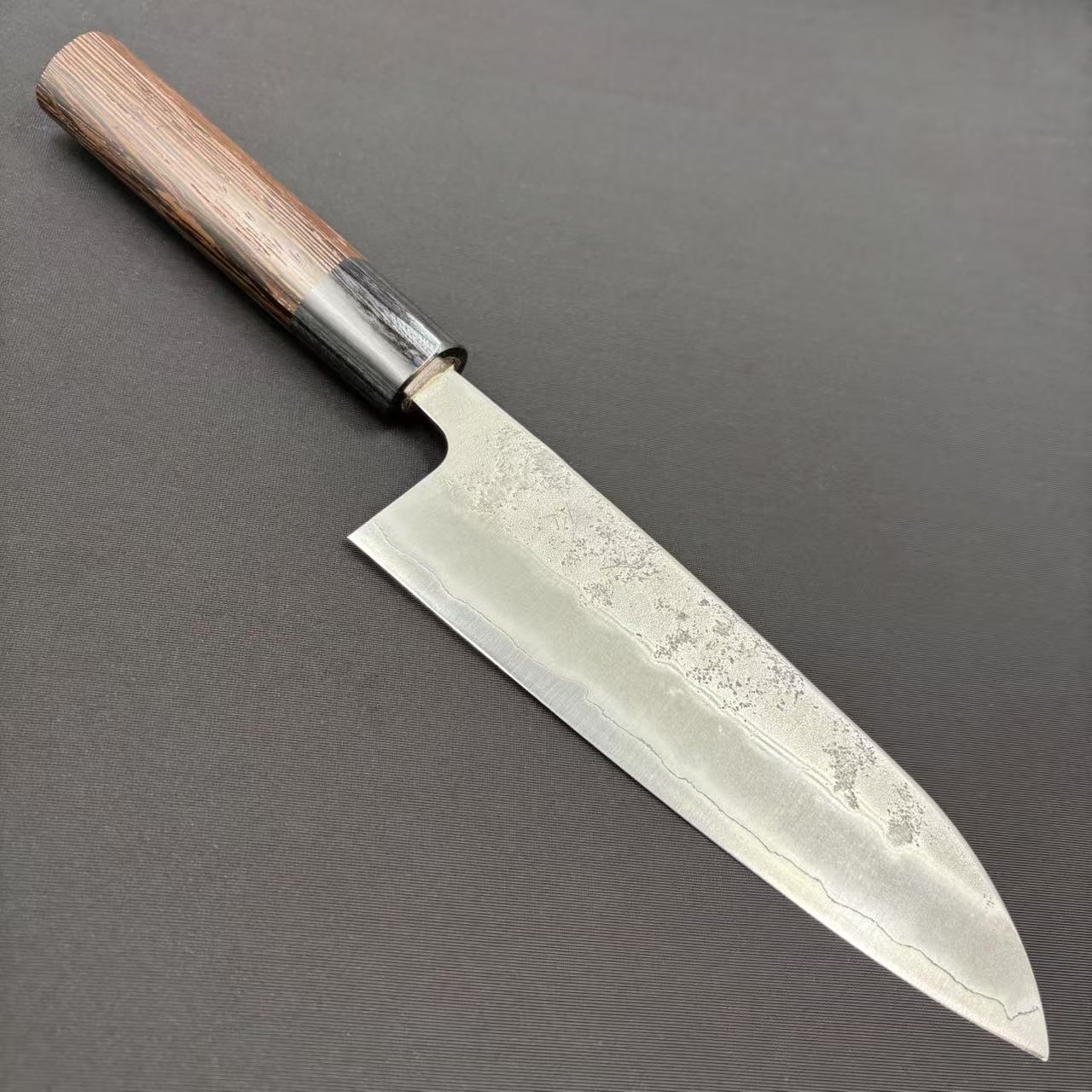 Santoku Silver-3 Nashiji Wenge 165mm