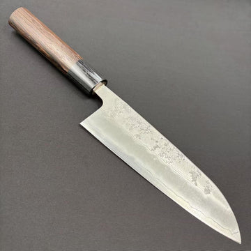Santoku Silver-3 Nashiji Wenge 165mm