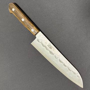 Santoku Silver-3 Nashiji Western 180mm