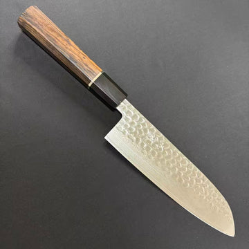 Santoku VG10 Damascus Tsuchime Ebony 170mm