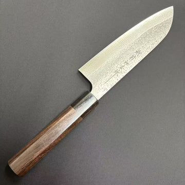 Santoku VG10 Damascus Tsuchime Rosewood 170mm