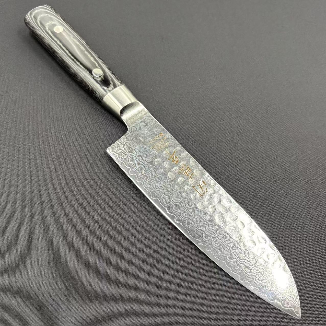 Santoku VG10 Damascus Tsuchime Western 165mm